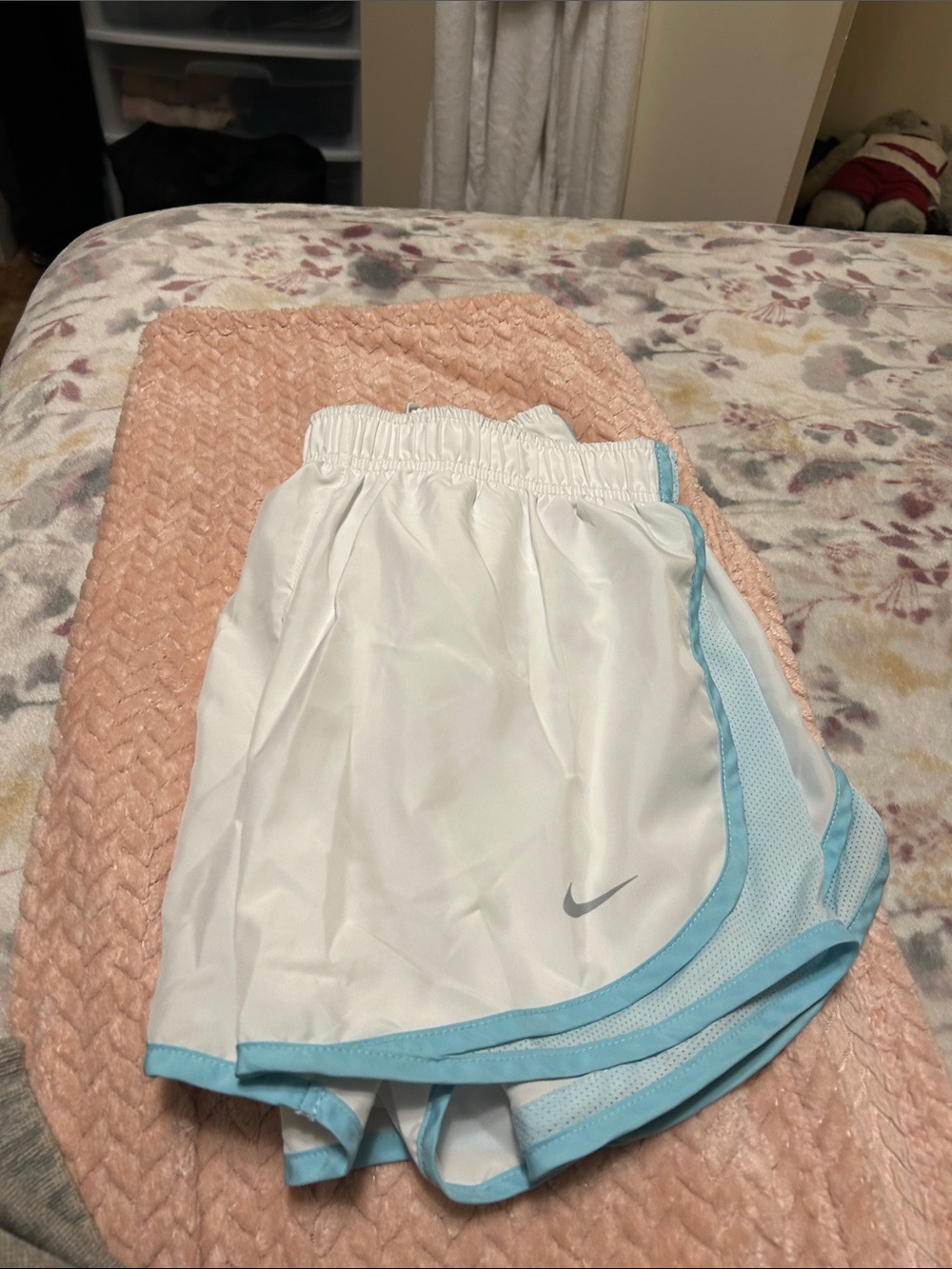 Nike Women’s Athletic Shorts with Light Blue Trim